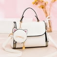 thumbnail image 1 of Small Shoulder Bag Small Handbag Pu Handbag Women Shoulder Bag Large Capacity Pure Color Soft PU Leather Fashionable Handbag White, 1 of 1