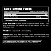 Universal Nutrition Animal Micronized Creatine Monohydrate - 300 Capsules