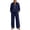 A Navy, variant on Womens Sweatshirts Hoodies Dqueduo Women's Fall Winter Lapel Long Sleeve Patch Pocket Hoodie And Wide Leg Pants Suit, Sizes S-XXL