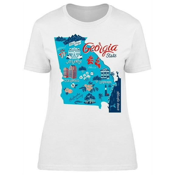 Map Of Georgia Tee Women's -Image by Shutterstock