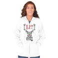 thumbnail image 4 of Funny Christmas Hipster Reindeer Lit Zip Up Hoodie Men's Women's Brisco Brands M, 4 of 6