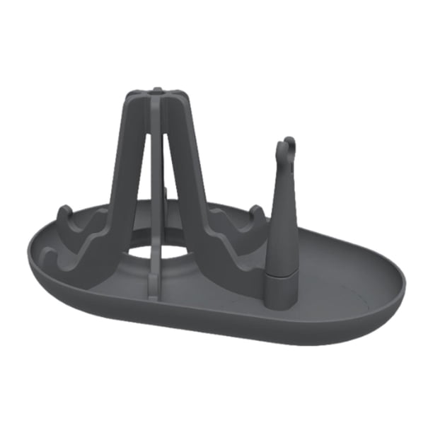Estante para secar tazas de café y agua, portátil, para mesa y vasos. Gris