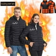 thumbnail image 3 of Qeaghou Unisex Heated Jacket with 21 Heating Zones Lightweight Zip Up Warm Heated Coat USB Charging Hooded Heated Jackets Clearance Clothes, 3 of 6