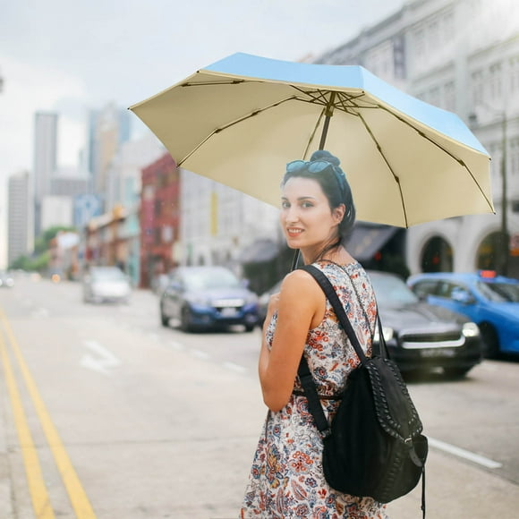 Fridja Travel Umbrella Compact Umbrella, Pocket Mini Umbrella for Purse Umbrella, Portable Small Umbrella for Backpack Umbrellas for Rain, Sun Umbrella with Case Folding Umbrella for Women Kids