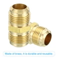 thumbnail image 4 of Uxcell 5/8 SAE Male x 5/8 SAE Male Brass Flare Union Connector, 3 Pcs Gas Adapter Brass Tube Coupler Pipe Fitting, 4 of 6