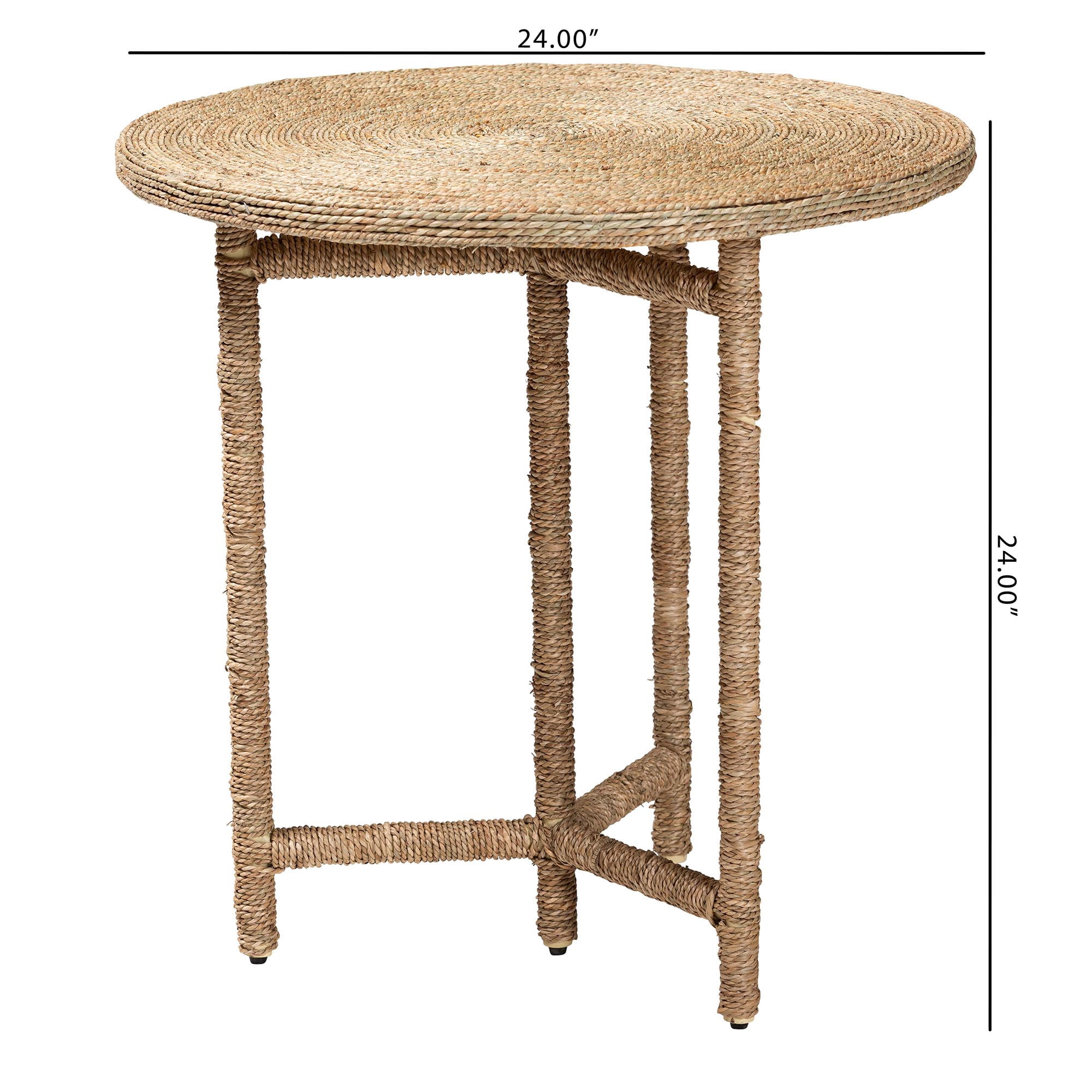 bali & pari Fumito Boho End Table, Natural Brown