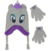 My Little Pony Unicorn Girls Beanie Winter Hat and Gloves Cold Weather Set, Age 4-7