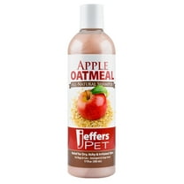 Jeffers Apple Oatmeal Natural Pet Shampoo for Dogs Cats Puppies Kittens, 17 Oz – Tearless Hypoallergenic Oat Based Grooming Shampoo for Sensitive Skin, Coat Hydration, Shine, Soap & Detergent Free