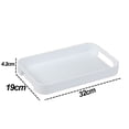 thumbnail image 2 of White Serving Tray with Handles Stackable Rectangle Plastic Serving Platter, 2 of 5