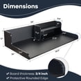 thumbnail image 4 of Kaboon 2-Tier Washer Dryer Countertop 58" W x 28" D x 12" H", Laundry Shelf Organizer, Black, 4 of 6
