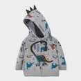thumbnail image 2 of bbymog Fall Baby Boy Clothes Long Sleeve Graphic Boys Hoodie Casual Toddler Zip Up Hoodie Cute Toddler Sweatshirt for Boys Gray E 18-24 Months, 2 of 8