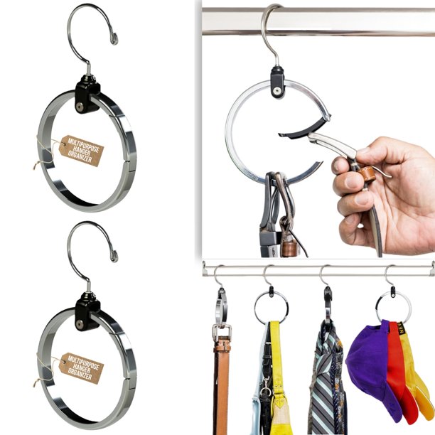Organizador de colgador de armario Rolly Hanger multiusos, paquete de 2