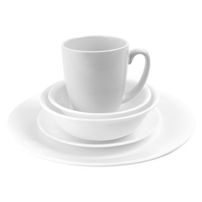 Corelle Livingware Piece Dinnerware Set, Winter Frost White, Service ...