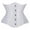 A90 White, variant on LEKDFST Black Corset Tops for Women Spiral Steel Boned Satin Underbust Waist Training Brocade Corset L