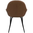 thumbnail image 4 of LumiSource Clubhouse Contemporary Dining Chair with Vintage Faux Leather (Set of 2) Brown, 4 of 7