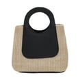 thumbnail image 1 of Bolso tejido,Bolso de mano tejido para mujer,bolso de playa de verano,Bolso de mano ligero,informal y moderno con asa ,Bolso de paja para vacaciones,bolso de viaje,cartera,Bolso de mano, 1 of 7