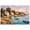 Unframe-style, variant on Seascape Canvas Wall Art Sailboat Ocean Landscape Impressionist Oil Painting Coastal Harbor Town Pictures for Living Room Bedroom Office Home Decoration Artwork