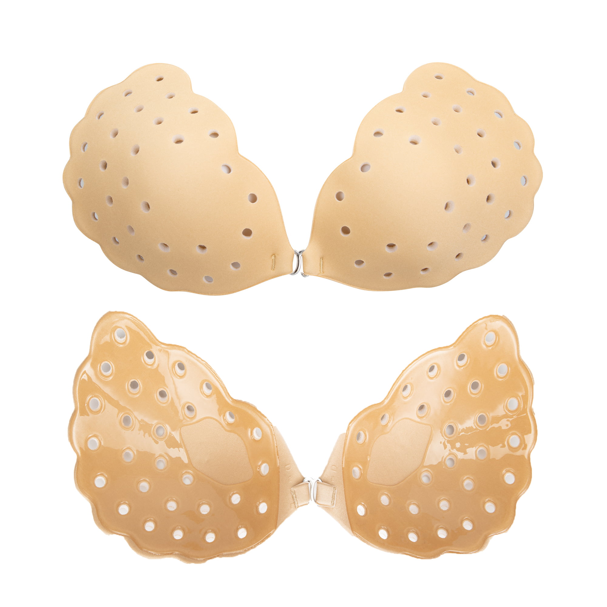 Volwco 2 Pairs Lift Nipplecovers Push Up Bra Silicone Adhesive Strapless Nipple Cover Reusable Invisible Bra Breast Pads Breathable Rabbit Shape Chest Stickers 