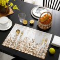thumbnail image 3 of Eucalyptus Leaves Placemats Set of 4, Spring Plants Country Yellow Placemats for Dining Table, Place Mats for Kitchen Tabletop, Waterproof Wipeable Dining Table Mats Set, 3 of 9