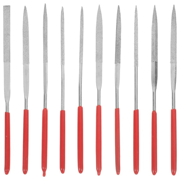 Luxshiny 10Ud Kit De Limas Para Metal Con Mango Ergonómico Para Detalles Finos Y Pulidos