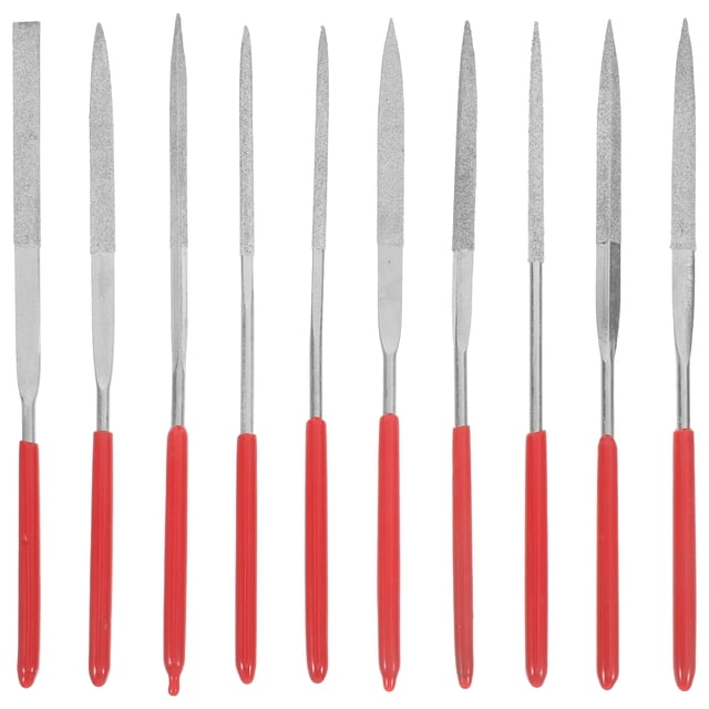 Luxshiny 10Ud Kit De Limas Para Metal Con Mango Ergonómico Para Detalles Finos Y Pulidos