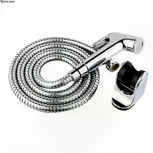 Stainless Steel Handheld Bidet Sprayer with Self-Cleaning Nozzle and Spray Gun for Bathroom Use