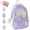 Purple, variant on Rosy Posy Backpack, Large Capacity Waterproof Drawstring Backpack with Cute Pendant & Comfortable Straps for School Travel