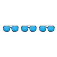 thumbnail image 3 of sweethay Gafas ópticas Gafas con borde negro Accesorios de ropa de moda Estilo para protección de ojos Negro con borde azul Type1 NO1, 3 of 6