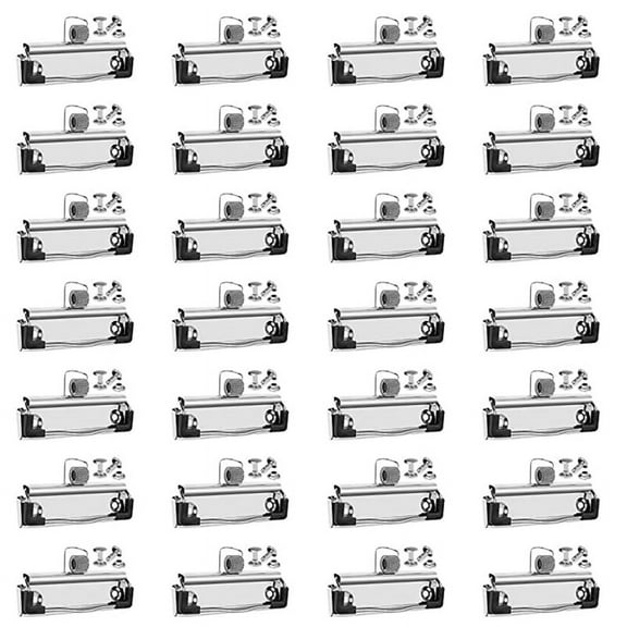 28 Pack Mountable Clipboard Clips with Pen Holder Clipboard Clips Hardware Clipboard Clamp Hardware for Office School