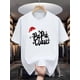 thumbnail image 1 of Christmas Papa Claus Print, Men's Round Crew Neck Short Sleeve Tee, Casual T-Shirt, Casual Comfy Lightweight Top For Summer, 1 of 5