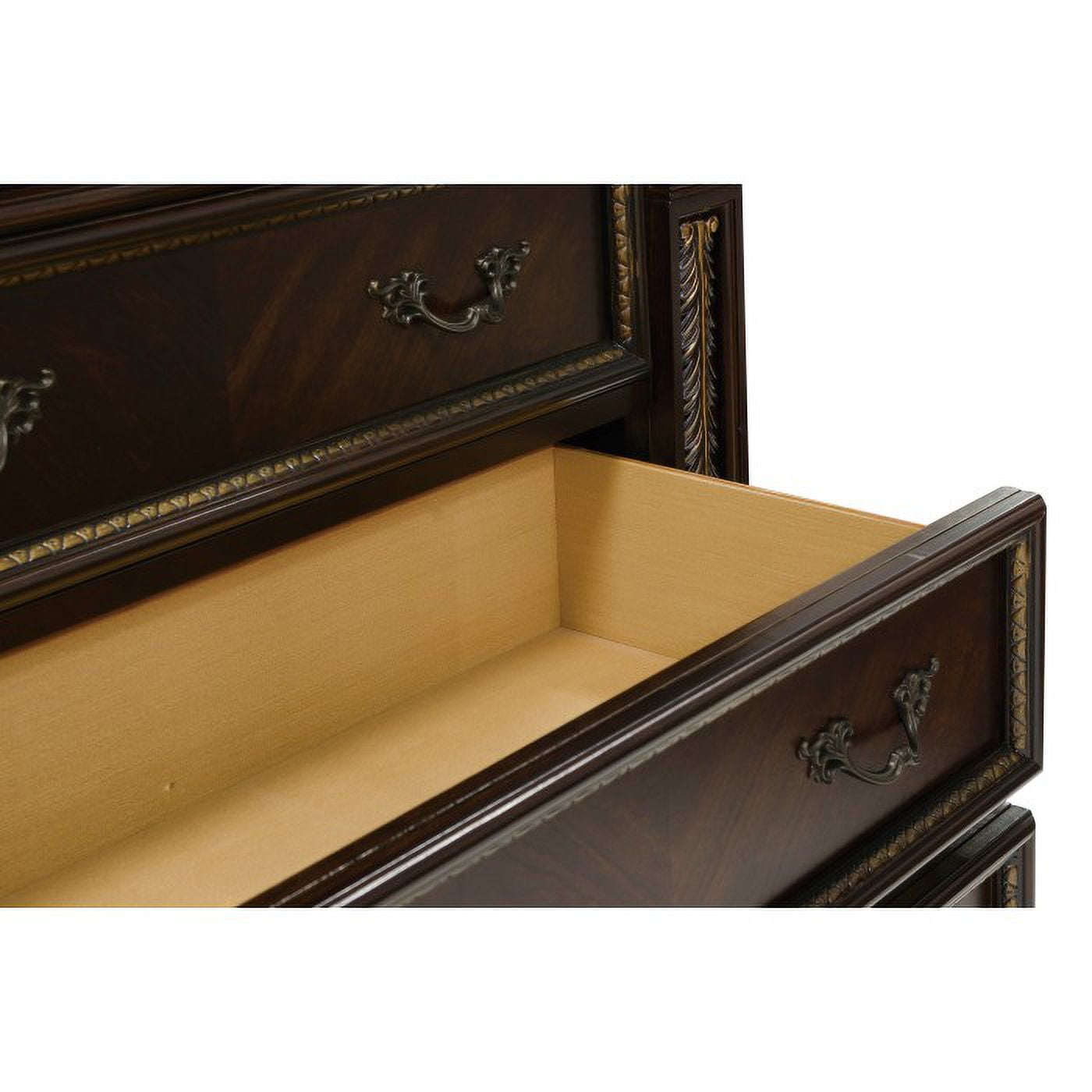 Old-World European style Elegant Catalonia Collection Chest - Cherry Red.
