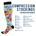 thumbnail image 2 of FORMRS Womens Knee High Socks Casual Long Thick Travel Daily Wear, 1 Pair, Yellow Floral Tomatoes, 2 of 6