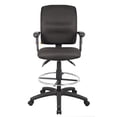 thumbnail image 4 of Scranton & Co 48"H Modern Crepe Fabric Multi Function Drafting Stool in Black, 4 of 6