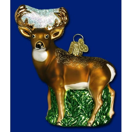 Old World Christmas Decorations - Whitetail Deer Old World Christmas Glass Ornament 12162 Decoration Buck FREE BOX