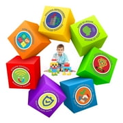 PicassoTiles 102PCS 1 Pixel Magnetic Puzzle Cube Set, Mix & Match Building Blocks, STEM Educational Toy with Idea Book for Kids Age 3+