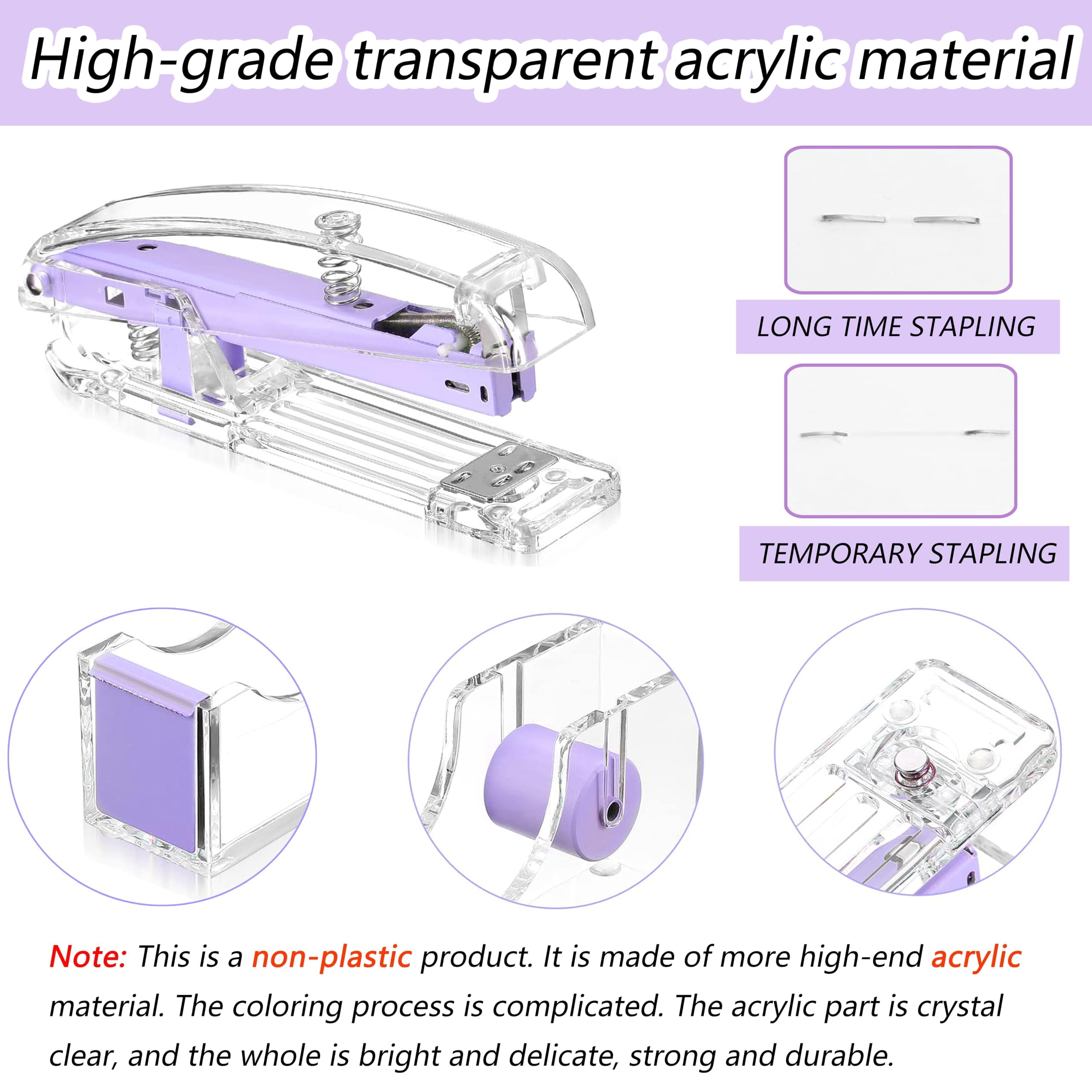 Purple Desk Organizers And Accessories  Office Supplies With Mesh Organizer Tape Dispenser Stapler Staples Ballpoint Pen Clips Set Ruler Scissor Sticky Labels