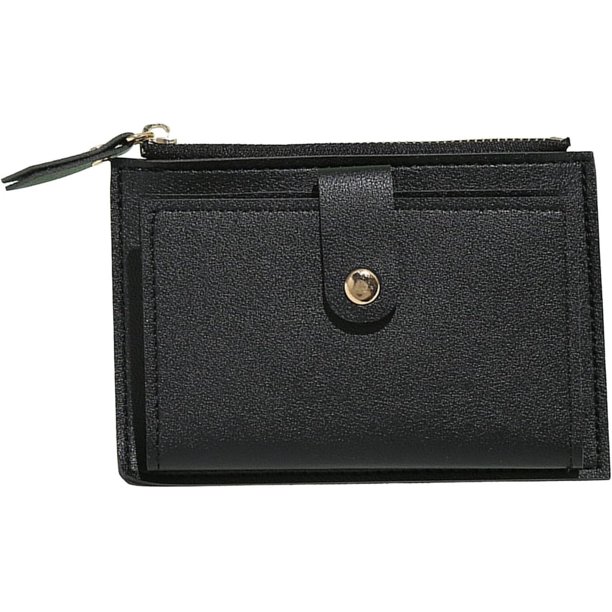 Monedero para Mujer Cartera para Mujer Ranura para Tarjetas múltiples Cremallera Lisa Cuero sintético Tamaño pequeño Textura Fina Cartera Corta para Compras Titular de la Tarjeta Cartera en Bloque