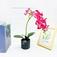 thumbnail image 3 of Faux Orchid Flower Butterfly Artificial Bonsai In Pot For Table Decoration, 3 of 8