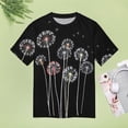 thumbnail image 5 of Dandelion T-Shirts Casual T-Shirt Short Sleeve Women Trendy Tshirt Beach Custom Tops, 5 of 5