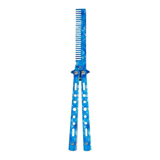Hair Comb Butterfly Shape Ergonomics Handle Professional Colorful Practice Claw Folding Comb For Salon