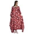 thumbnail image 2 of Moomaya Boat Neck Caftan Rayon Cover Up Printed Cold Shoulder Kaftan Maxi Dress, 2 of 7