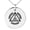 Silver, variant on Stainless Steel Alchemy Magic Rune Engraved Small Medallion Circle Charm Pendant Necklace