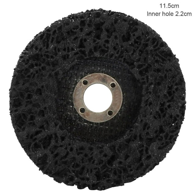 Sanding Wheel Paint Rust Removal Grinding wheel paint removal Disc Stainless Steel Polishing Wheel, Black, 115mm, 22mm Inner Hole