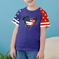 thumbnail image 2 of FamilyThread Kids Fourth of July Shirt for Boys Girls Red White and Blue Shirt America Flag Short Sleeve Patriotic American Flag Kids Clothing, 2 of 4