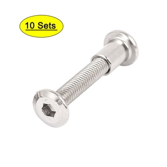 25 Sets M6-1.0x25mm Stainless Steel Hex Bolts With 17mm Washers & Clip-on Nuts (304 SS)