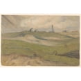 thumbnail image 2 of Frans Smissaert 18x13 Gold Ornate Wood Frame and Double Matted Museum Art Print Titled - Duin Landscape with Lighthouse and Nettenboeters (1872 - 1944), 2 of 4