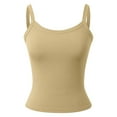 thumbnail image 5 of oqasdz Solid Color Women Spaghetti Strap Neck Ribbed Tank Tops Slim Fitted Camisole Basic Sleeveless Layering Shirts Classic Female Dailywear, 5 of 5