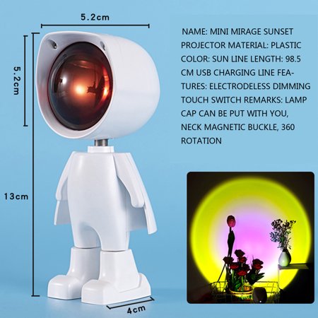 

Puloru Projection Lamp Rainbow Atmosphere Robot Magnetic Rechargeable Light