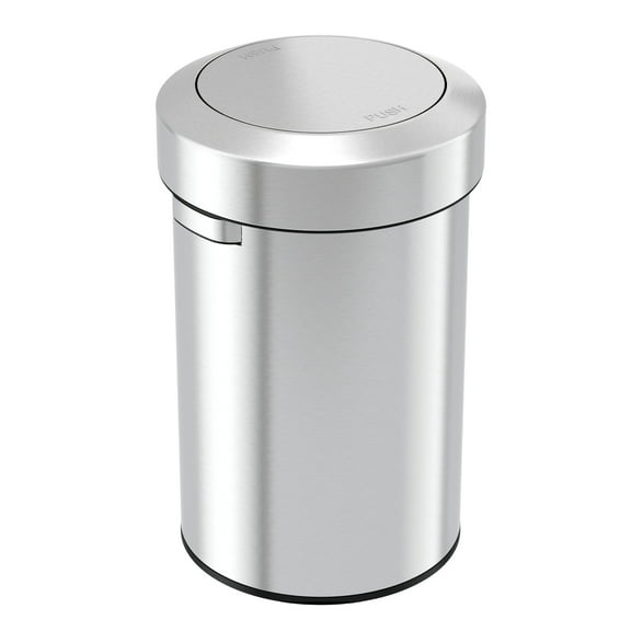 iTouchless Titan 17 Gallon Swing Open Trash Can, Stainless Steel Self-Balance Flip Top Lid Commercial Grade 64 Liter Garbage Can is Perfect for Kitchen, Home, Office, Business, Restaurant, Restroom