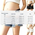 thumbnail image 4 of Afuyipoi ​Maternity 100%Denim Shorts Over the Belly, Comfortable Stretchy Ripped Maternity Jean Shorts for Pregnancy Summer Dark Blue Size 2XL, 4 of 9